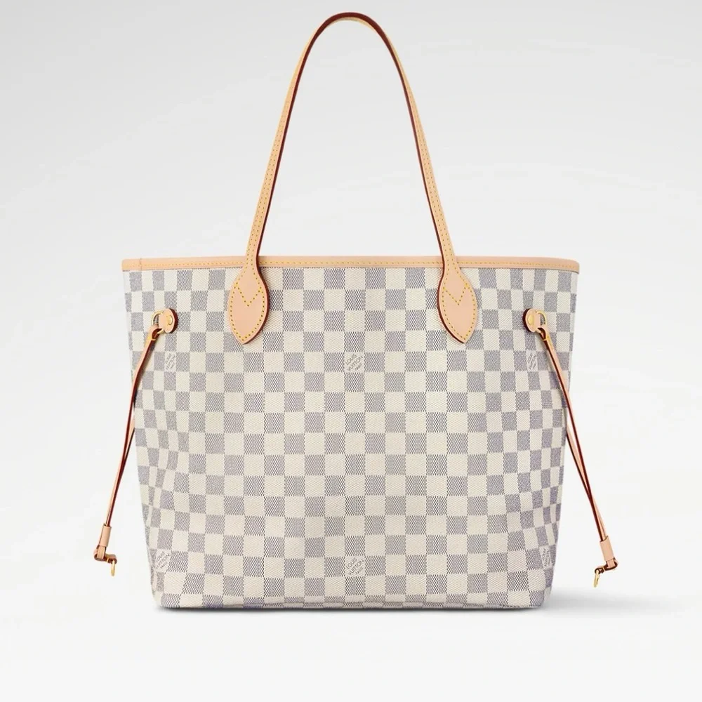 LOUIS VUTTION DAMIER AZUR NEVERFULL TOTE BAG - Picture 5 of 10